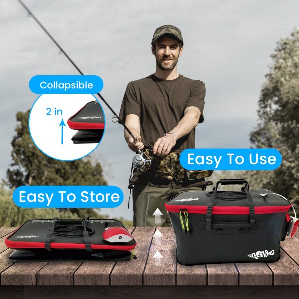 Foldable fishing bucket – Składane wiadro wędkarskie slider