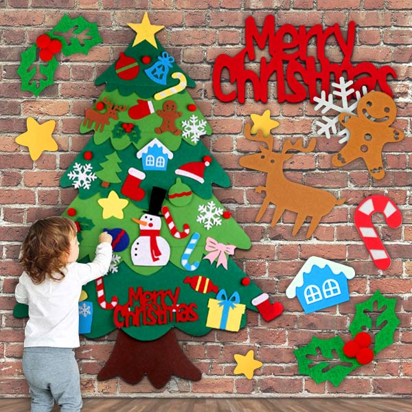 FELT CHRISTMAS TREE – Zestaw z filcową choinką i ozdobami 114 cm x 67 cm slider