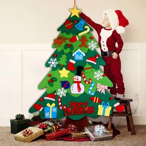 FELT CHRISTMAS TREE – Zestaw z filcową choinką i ozdobami 114 cm x 67 cm 03