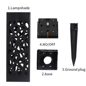 Dekoracyjna ogrodowa lampa solarna 1 + 1 GRATIS – LANTERNA 03