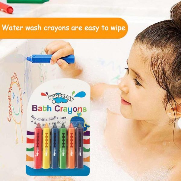 Bath crayons – Kredki zmywalne do kąpieli zestaw 6szt slider