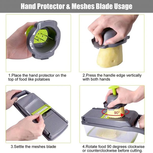 12 IN 1 FOOD DICER – Wielofunkcyjny nóż 12 w 1 slider