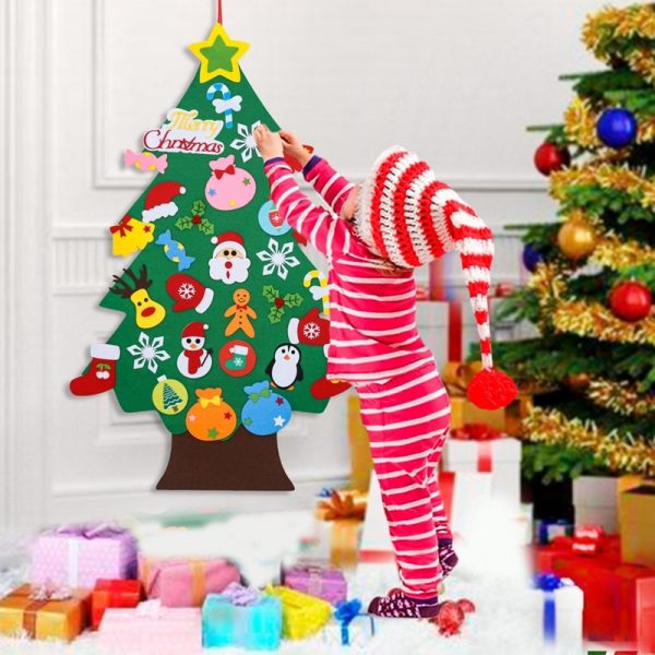FELT CHRISTMAS TREE – Zestaw z filcową choinką i ozdobami 03