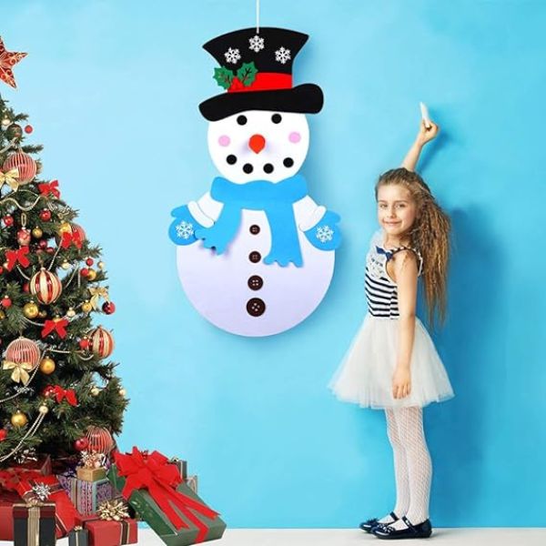 CHRISTMAS SNOWMAN – Filcowy bałwanek z odczepianymi ozdobami slider