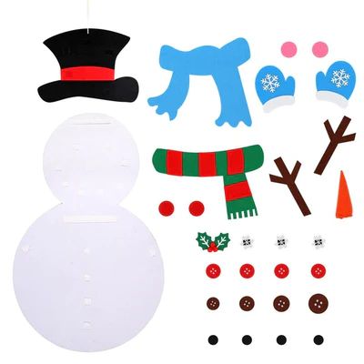 CHRISTMAS SNOWMAN – Filcowy bałwanek z odczepianymi ozdobami slider