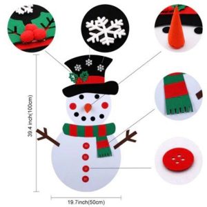 CHRISTMAS SNOWMAN – Filcowy bałwanek z odczepianymi ozdobami 03