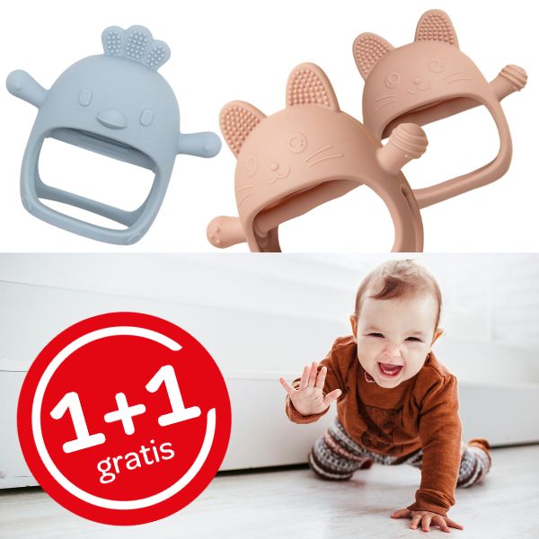 Rękawiczki silikonowe gryzaki dla niemowląt 1+1 GRATIS – BABY GLOVES