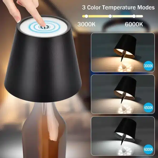 Bottle lamp – Bezprzewodowa lampa butelkowa slider